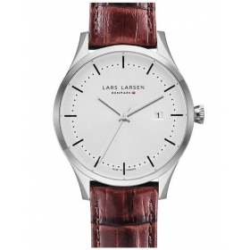 Lars Larsen 119-Silver/Brown Croco-5183936